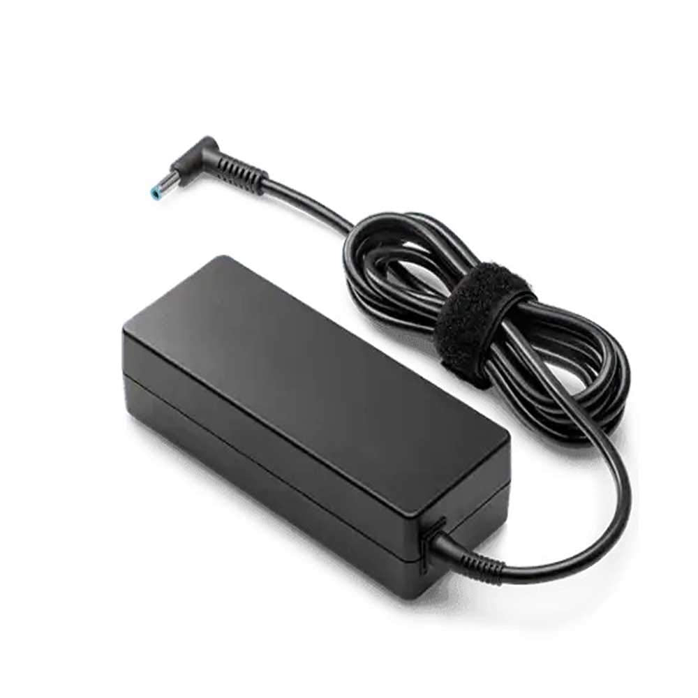 Close-up view of HP Blue Pin connector on charger